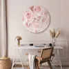 Runde Bilder 80x80 cm rosa Rosen Leinwandbild 1 tlg Produktbild-Vorschau 2
