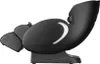 A black massage chair is shown in a side profile against a white background. Produktbild-Vorschau