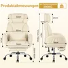 HOFFREE Ergonomiczne krzesło biurowe na kółkach, z szerokim Podgląd zdjęcia produktu 9