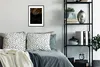 MuchoWow® Gerahmtes Poster Frau - Blätter - Strichzeichnung Produktbild-Vorschau 2