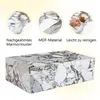 Weißer rechteckiger Couchtisch mit Marmorimitat, 90x50x30 Produktbild-Vorschau 7
