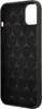 The back of a black iPhone case with a hexagonal pattern of Mercedes-Benz logos. Produktbild-Vorschau
