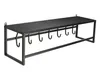 Wandregal mit Hakenleiste 21x80x23 cm Metall schwarz Loft Produktbild-Vorschau 7