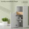 Badezimmerschrank klein, Badschrank schmal, stehend, mit Produktbild-Vorschau 5