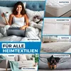 A collage of home textile products, including bedding, mattresses, children's beds, carpets, pillows, upholstered furniture, and dog beds, with text labels for each category. Produktbild-Vorschau