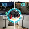 COSTWAY LED Basketballkorb mit Rollen, Ständer, 115-144 cm, Produktbild-Vorschau 7