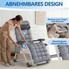 LZQ Gartenliege Klappbar bis 160 kg, Gepolsterter Produktbild-Vorschau 7