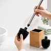 Relaxdays WC Bürste mit Halter, Bambus, Edelstahlgriff, 2 Produktbild-Vorschau 5
