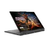 A laptop is shown open, displaying a dynamic image on its screen. Produktbild-Vorschau