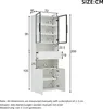 Merax Vitrine 70x30x200cm mit 2 Glastüren und 2 Schränke, Produktbild-Vorschau 5