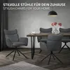 ML-Design Esszimmerstühle drehbar 6er Set Anthrazit Produktbild-Vorschau 5