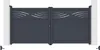 A double gate made of aluminum, presented in a studio setting against a white background. Produktbild-Vorschau