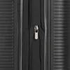 A close-up view of a black suitcase zipper. Produktbild-Vorschau