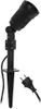 A black outdoor spotlight with a stake and power cord. Produktbild-Vorschau