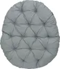 A round, tufted gray cushion. Náhled obrázku produktu