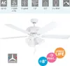A collage of a white ceiling fan and product feature icons. Anteprima dell’immagine prodotto