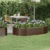 vidaXL Zvýšené lůžko Pozinkovaná ocel 175x100x36 cm Hnědá Náhled obrázku produktu 2