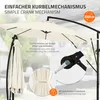 ML-Design Slunečník Ø 330 cm béžový hliníkový obdélníkový, Náhled obrázku produktu 3