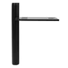 A black furniture leg with a mounting plate attached. Anteprima dell’immagine prodotto