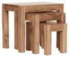 Wohnling Tavolino a 3 pezzi in legno massiccio di acacia Anteprima dell’immagine prodotto 13
