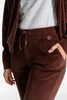 Bequeme Damen-Velours-Trainingsanzughose Mit Hohem Bund Und Produktbild-Vorschau 5