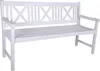A white wooden bench is shown against a white background. Produktbild-Vorschau