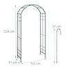 Relaxdays Rosenbogen, Metall, Torbogen Garten, HxBxT: 224 x Produktbild-Vorschau 4