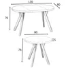 Ausziehbarer Esstisch RO-7 Rund Ø 80-130 cm – Kaschmir mit  Produktbild-Vorschau 7