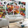 Vlies Fototapete - Hippie Graffiti 100x70 cm Streetart Produktbild-Vorschau 2