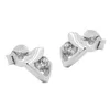 Ohrstecker Ohrring 7x5mm dreieckig glänzend mit Zirkonia Produktbild-Vorschau 1
