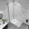 A modern bathroom with a walk-in shower. Produktbild-Vorschau