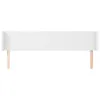 The Living Store Kopfteil mit Ohren Weiß 203x16x78/88 cm Produktbild-Vorschau 3