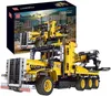 A product box for a yellow construction vehicle toy, with a close-up of the toy in the foreground. Náhľad obrázku produktu