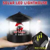 LED Rotierendes Leuchtturm Licht Solar Leuchtturm Garten Produktbild-Vorschau 5