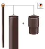 INEFA 200cm Fallrohr Kunststoff DN100 (100mm) Dunkelbraun, Produktbild-Vorschau 3