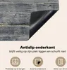 KitchenYeah© Herdabdeckplatte Grauer hölzerner Hintergrund Produktbild-Vorschau 4