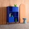 Credenza industriale in metallo con 6 scomparti, Blu Anteprima dell’immagine prodotto 4