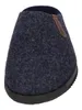 A single blue slipper with a brown accent is shown against a white background. Voir les images du produit