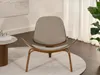 Fauteuil design DAHL - beige foncé / noyer Voir les images du produit 2