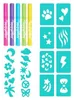 A set of airbrush pens and stencils for creating designs. Anteprima dell’immagine prodotto