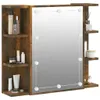 vidaXL Specchio con LED rovere fumé 70x16,5x60 cm Anteprima dell’immagine prodotto 4