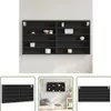 The Living Store Vitrinenschrank Schwarz 100x8,5x50 cm Produktbild-Vorschau 1