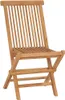 vidaXL Klappbare Gartenstühle 2 Stk. Massivholz Teak Produktbild-Vorschau 3