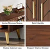 A collage of four images showcasing different features of a wooden shoe cabinet. Náhľad obrázku produktu