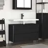 Mobile Lavabo da Bagno con Cassetti Rovere Nero 90x34,5x60 Anteprima dell’immagine prodotto 2