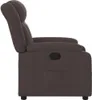 Side view of a dark brown recliner chair. Voir les images du produit