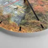 Wanduhr - Rund - Glasuhr - Park Wasserfall Wasser - 40x40cm Produktbild-Vorschau 5