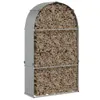 vidaXL Riparo per legna da ardere argento 120x45x210 cm Anteprima dell’immagine prodotto 3