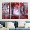 DEQORI Glasbild Echtglas 3x50x100 cm 'Roter Blätterwald' Produktbild-Vorschau 4