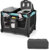 COSTWAY 5 in 1 Beistellbett Baby, Reisebett mit Stubenwagen Produktbild-Vorschau 1